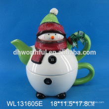 High Quality ceramic teapot with snowman design